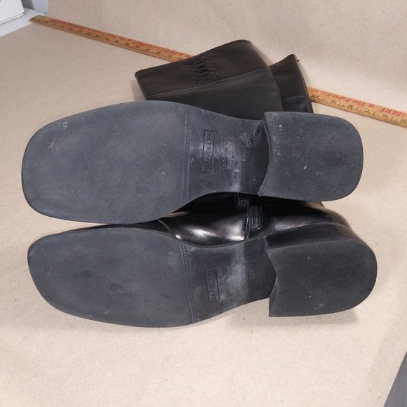 Danelle Black Leather Granny Boots Size 10M - Picture 6 of 6